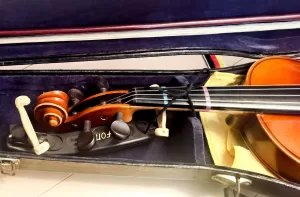 楽器ケースの中の肩当