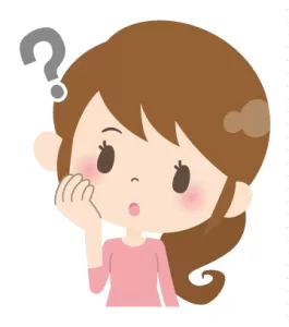 疑問がある女性（イラスト）