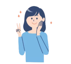 微笑む女性のイラスト