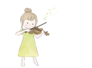 バイオリンを弾く子ども（イラスト）