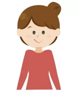 微笑む女性（イラスト）